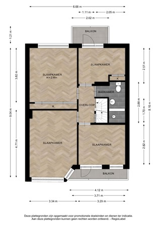 Floorplan - Hoge Hondstraat 29, 7413 CC Deventer